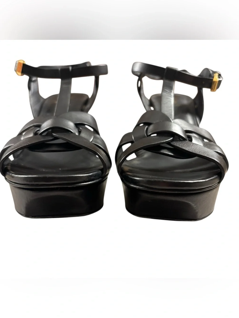 Saint Laurent | Tribute Platform Sandals Black Leather | EU 41